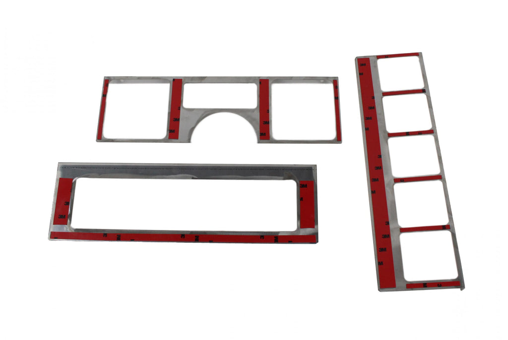 Kentrol 30519 Polished Silver Dash Overlay Set (3 pieces) 87-95 Wrangler TJ