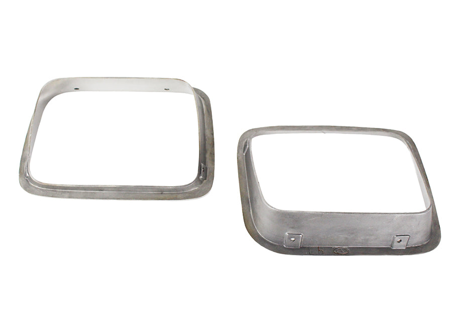 Kentrol 30536 Polished Silver Headlight Bezels Pair 87-95 Wrangler TJ