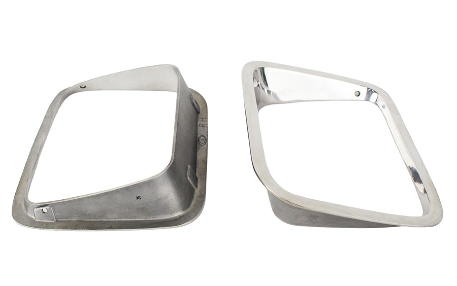 Kentrol 30536 Polished Silver Headlight Bezels Pair 87-95 Wrangler TJ