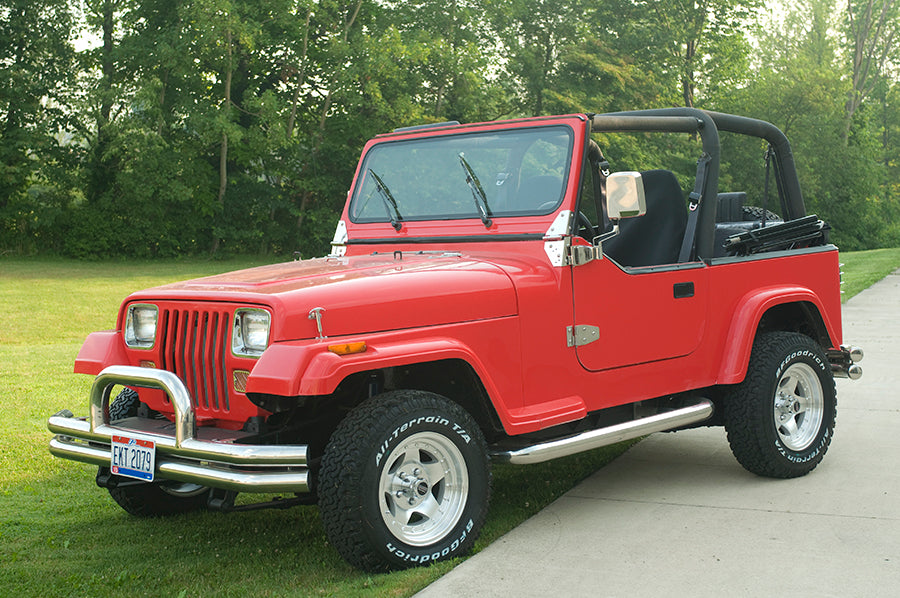 Kentrol 30536 Polished Silver Headlight Bezels Pair 87-95 Wrangler TJ