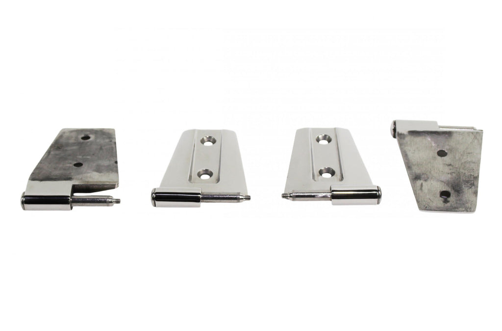 Kentrol 30575 Polished Silver Door Hinge Set 4 Pieces 2 Door 07-18 Wrangler JK