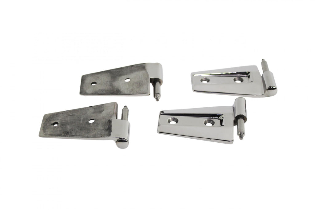 Kentrol 30575 Polished Silver Door Hinge Set 4 Pieces 2 Door 07-18 Wrangler JK