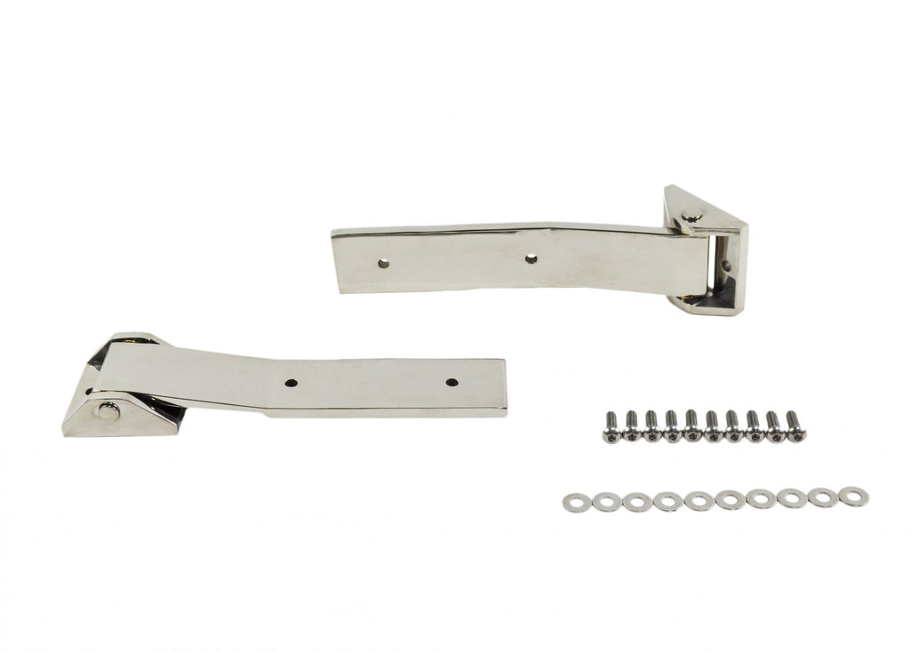 Kentrol 30578 Polished Silver Tailgate Hinge Pair 07-18 Wrangler JK