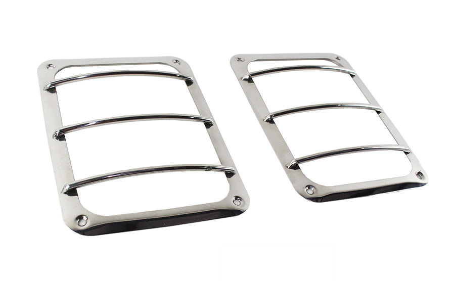 Kentrol 30582 Polished Silver Taillight Guard Pair 07-18 Wrangler JK