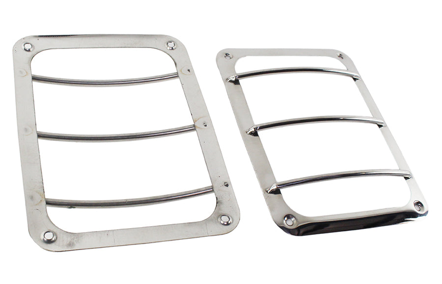 Kentrol 30582 Polished Silver Taillight Guard Pair 07-18 Wrangler JK