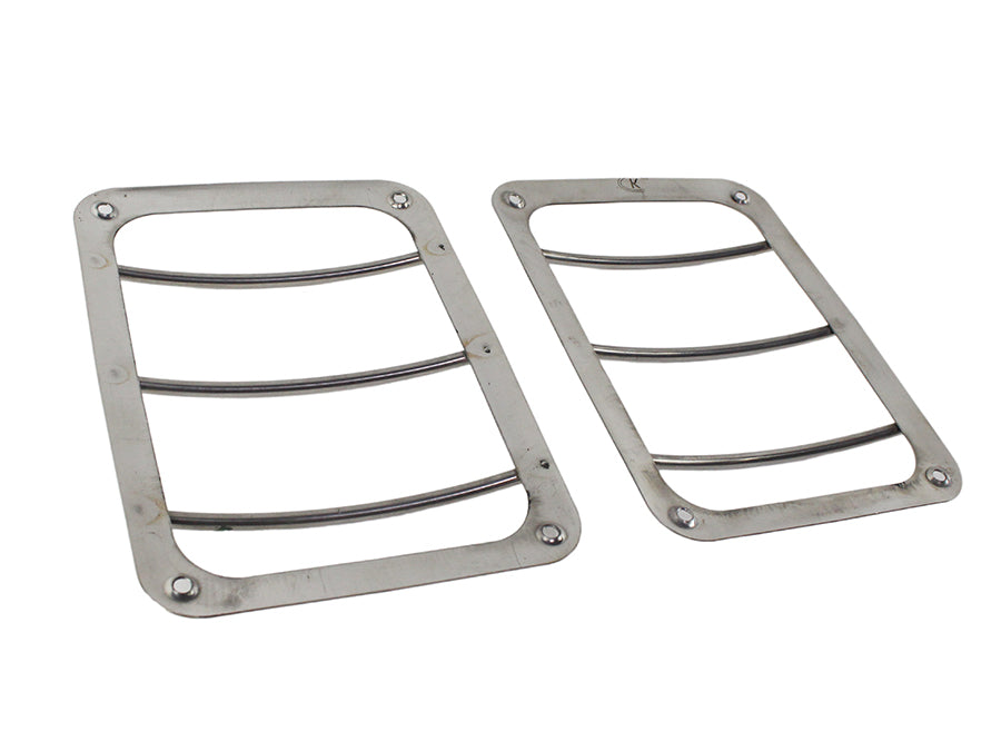 Kentrol 30582 Polished Silver Taillight Guard Pair 07-18 Wrangler JK