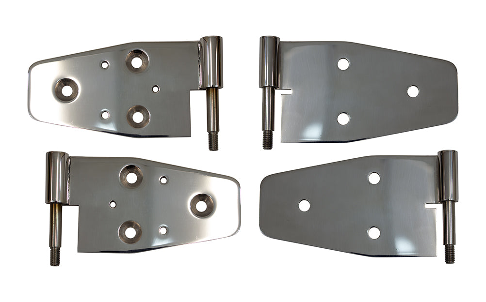 Kentrol 30719 Door Hinge Set of 4 Pieces Polished For 03-06 Jeep Wrangler TJ