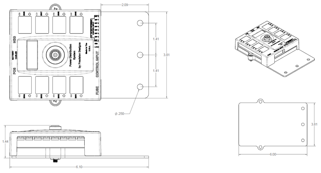 sPOD 5000-UNI-1 Universal Bantam Mount - Flat