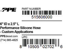 Load image into Gallery viewer, PPE Diesel 515606000 6.0 Inch X 2.5 Inch L 5MM 4-Ply Silicone Coupler