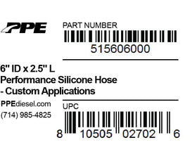 PPE Diesel 515606000 6.0 Inch X 2.5 Inch L 5MM 4-Ply Silicone Coupler