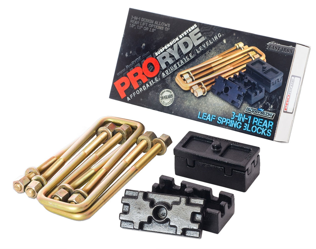 ProRYDE Suspension Systems 52-5000T SuperBlok 3 In 1 Block and U-Bolt Kit