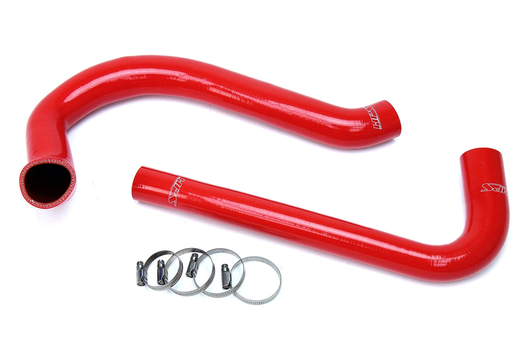 HPS 57-1627-RED Red Silicone Radiator Hose For 1987-1995 Wrangler YJ 2.5L