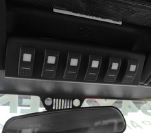 Load image into Gallery viewer, sPOD 600-07LT-LED-R JK 6 Switch Panel LED Red Switches For 07-08 Wrangler JK