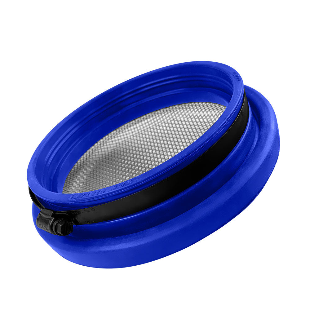 S&B Filter 77-3009 Turbo Screen 4.0 Inch Blue Stainless Steel Mesh W/Stainless Steel Clamp