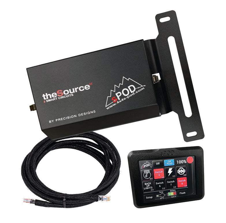 sPOD 8-700-TSB-JL For Jeep JL/JT 8-Circuit Source SE System w Touchscreen