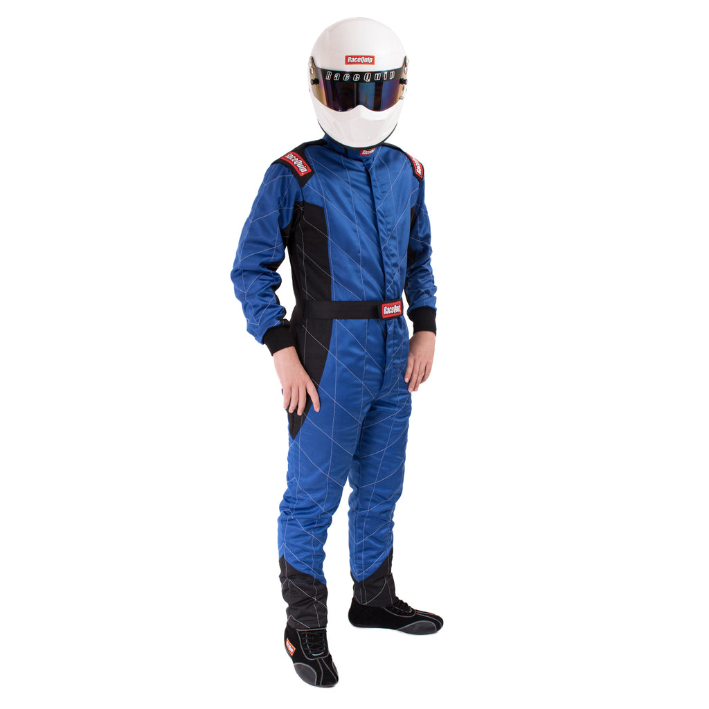 RaceQuip One Piece Multi Layer Fire Suit Blue Small