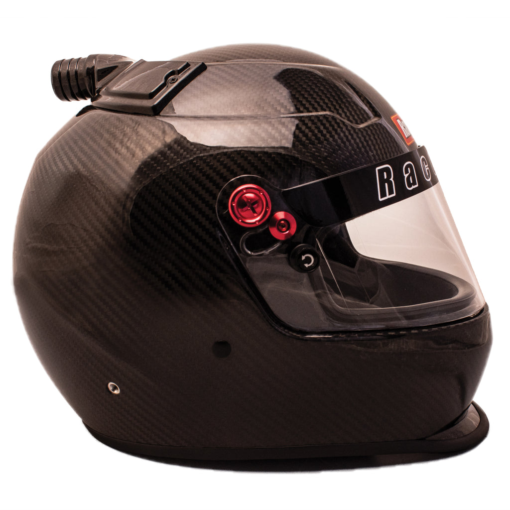 RaceQuip PRO20 Top Air Full Face Helmet Clear Coated Carbon Fiber Large