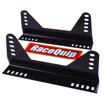 Load image into Gallery viewer, RaceQuip Steel Seat Mount Brackets Tall Black Powder Coated 3-6” Range