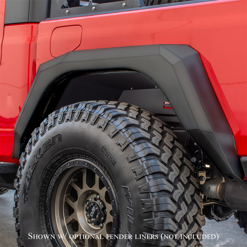 DV8 Offroad FDGL-02 Armor Fender Flares Fits 20-22 Gladiator