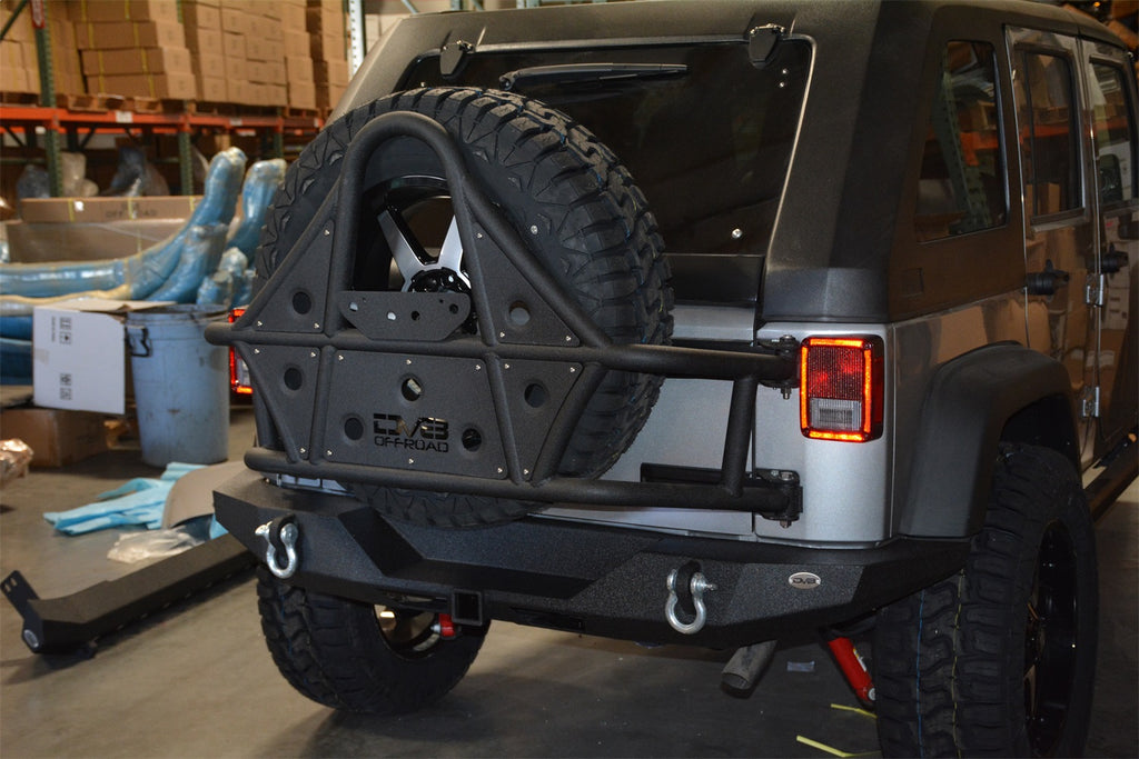 DV8 Offroad RBSTTB-09 Rear Bumper Fits 07-18 Wrangler (JK) Wrangler (JL)