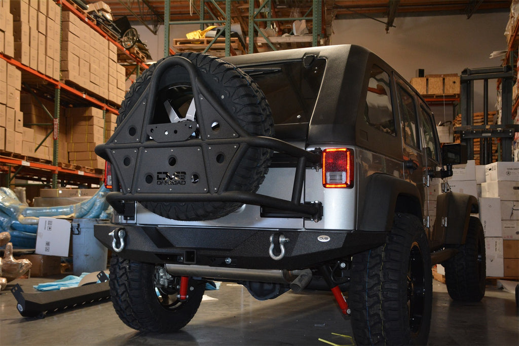 DV8 Offroad RBSTTB-09 Rear Bumper Fits 07-18 Wrangler (JK) Wrangler (JL)