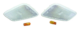 RT Off-Road Front Clear Side Marker Lights w Amber Bulbs for 97-06 TJ Wrangler