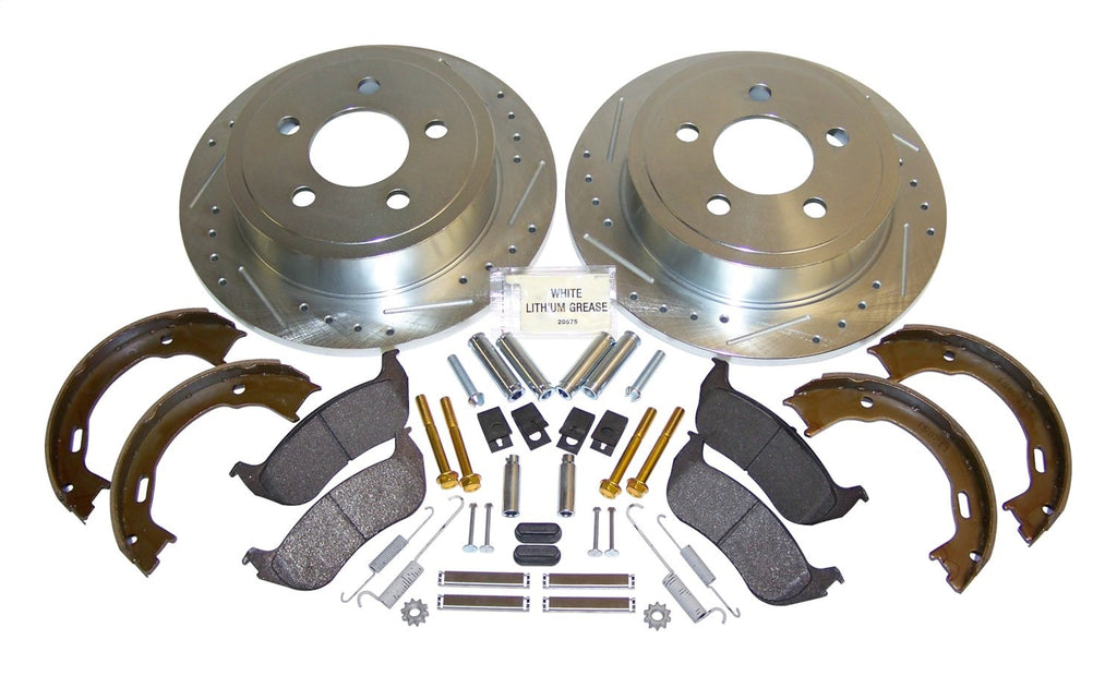 RT Off-Road Rear Performance Brake Kit for TJ KJ Drilled & Slotted Rotors