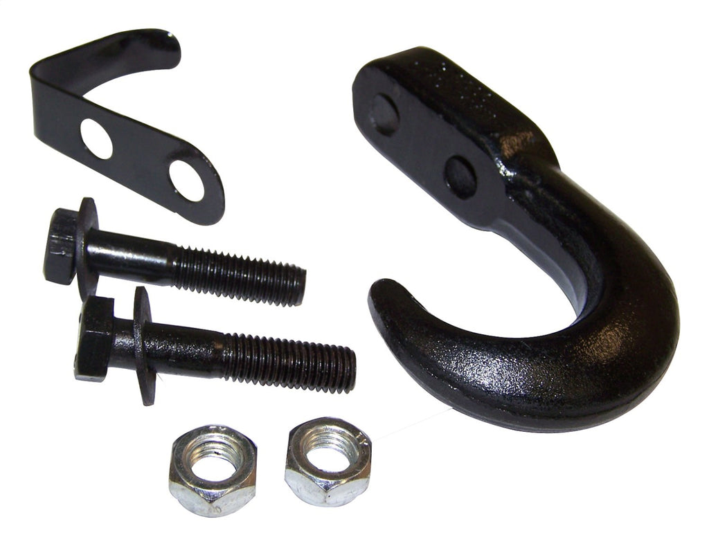 RT Off-Road Black Tow Hook Kit for 1955-86 CJ-5 CJ-6 CJ-7 CJ-8; Incl. Hardware