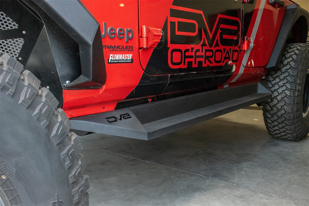 DV8 Offroad SRJL-04 Rock Slider w/Step Fits 18-22 Wrangler (JL)