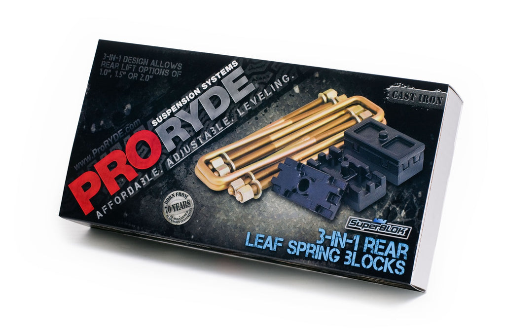 ProRYDE Suspension Systems 52-1150G SuperBlok 3 In 1 Block and U-Bolt Kit