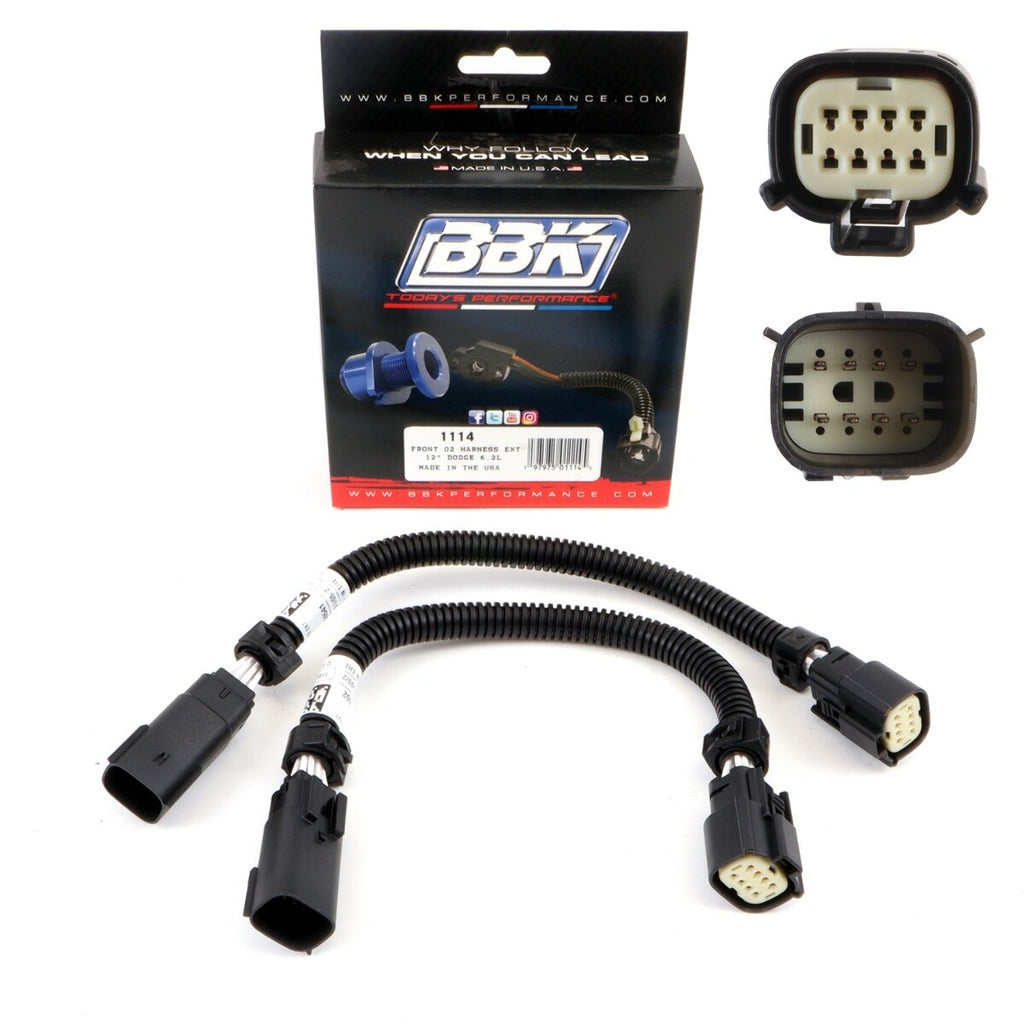 BBK 1114 Wire Harness Extension Kit Front 12" 6 Pin For 15-23 6.2L Hell Cat O2