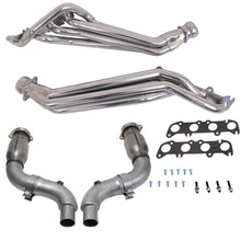 Load image into Gallery viewer, BBK 16336 Polished Silver Ceramic 1-3/4 Long Tube Header For 15-23 Mustang GT