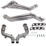 BBK 16336 Polished Silver Ceramic 1-3/4 Long Tube Header For 15-23 Mustang GT