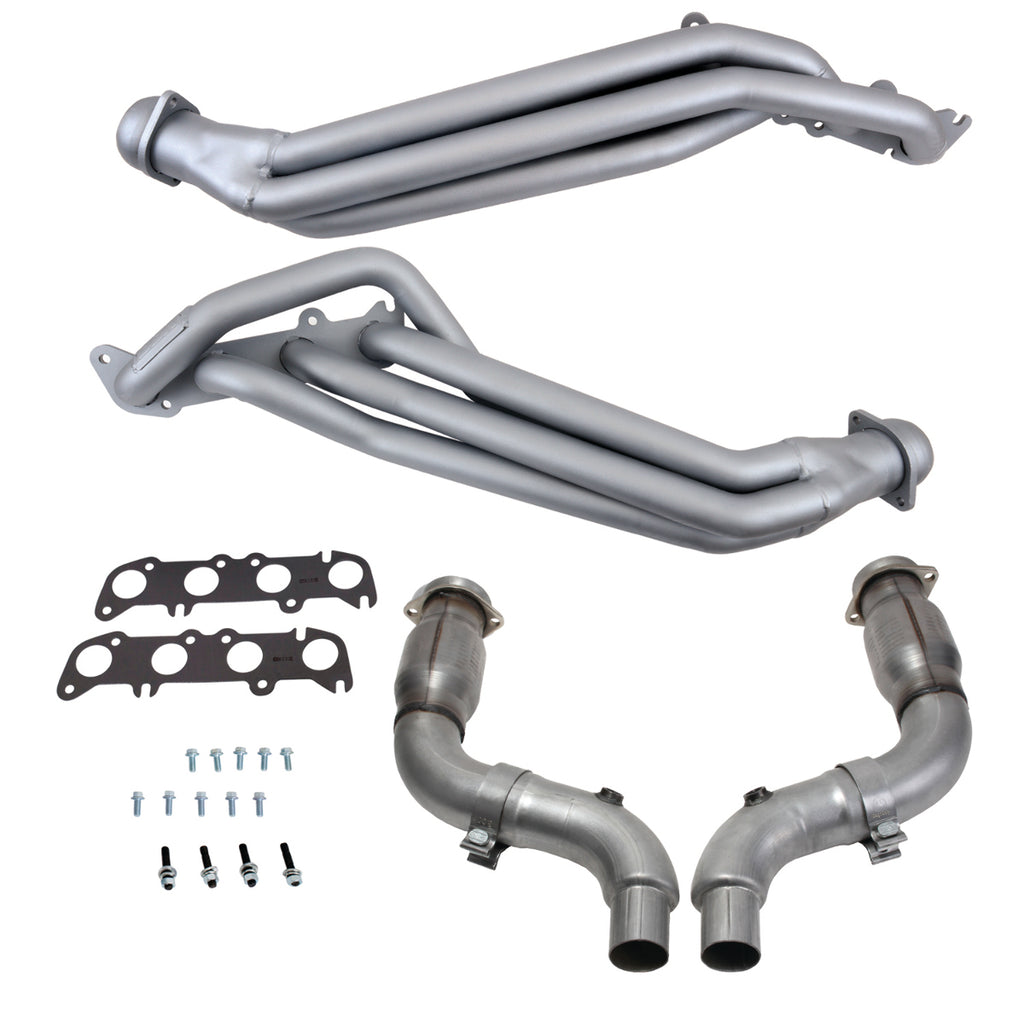 BBK 18563 Titanium Ceramic 1-7/8" Long Tube Header For 2015-2023 Mustang GT 5.0