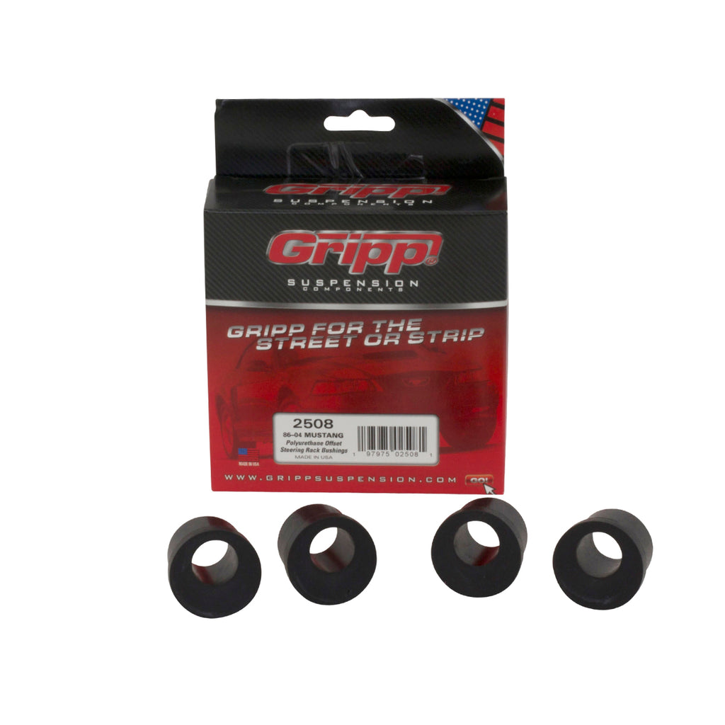 BBK Performance 2508 Gripp Offset Steering Rack Bushing Kit Fits 86-04 Mustang