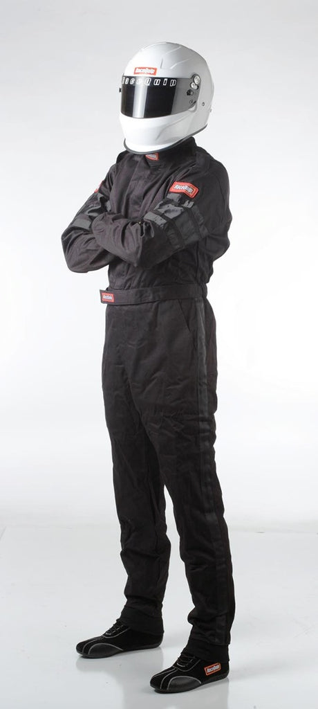 Racequip Black Medium One Piece Single Layer Racing Driver Fire Suit SFI 3.2A/ 1