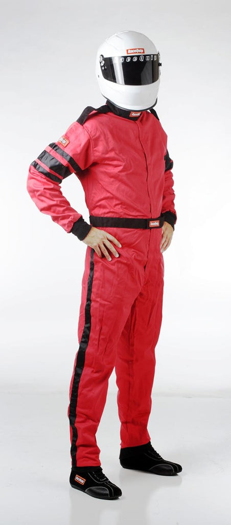 Racequip Red 3x-Large One Piece Single Layer Racing Driver Fire Suit SFI 3.2A/ 1