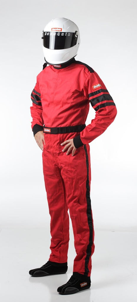 Racequip Red Large One Piece Single Layer Racing Driver Fire Suit SFI 3.2A/ 1