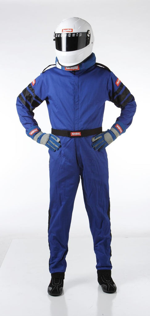 Racequip Blue Med-Tall One Piece Single Layer Racing Driver Suit SFI 3.2A/ 1