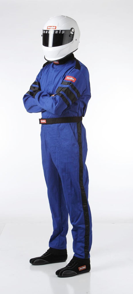 Racequip Blue Med-Tall One Piece Single Layer Racing Driver Suit SFI 3.2A/ 1