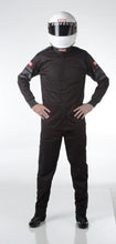 Load image into Gallery viewer, Racequip Black Med-Tall Single Layer Racing Driver Fire Suit Jacket SFI 3.2A/ 1