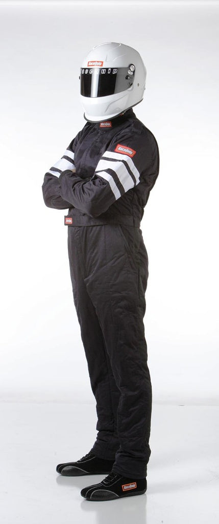 Racequip Black Med-Tall One Piece Multi Layer Racing Driver Suit SFI 3.2A/ 5