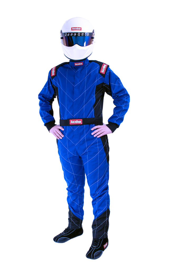 Racequip Blue Small One Piece Single Layer Racing Driver Fire Suit SFI 3.2A/ 1