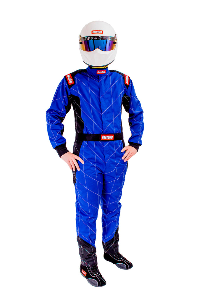 Racequip Blue Small One Piece Single Layer Racing Driver Fire Suit SFI 3.2A/ 1