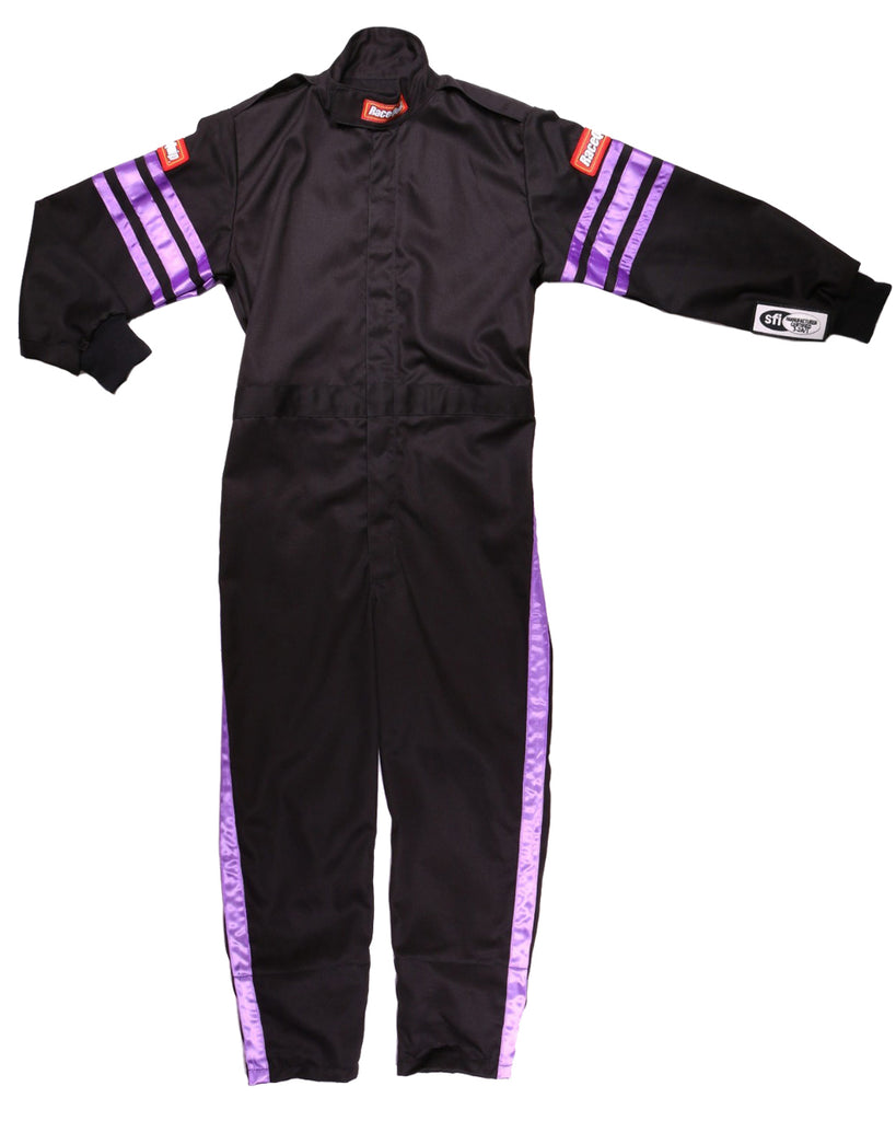 Racequip 1950592 Blank/Purple Youth Small One Piece Racing Driver Suit