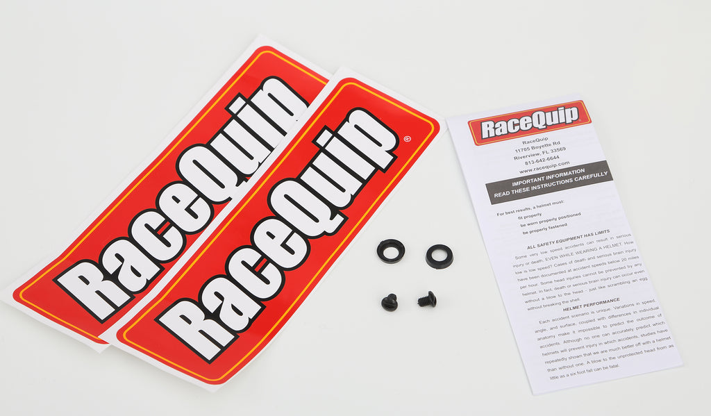 Racequip 204121 Helmet Parts Kit with HANS / HNR 6mm Plastic Plugs