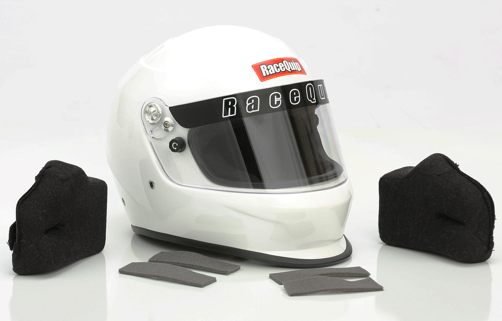 Racequip 2231193 Pro Youth Jr Kids Full-Face Gloss White Helmet Model SFI 24.1