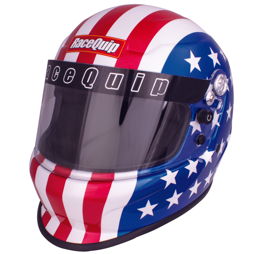 RaceQuip Pro Youth Full-Face Helmet Gloss Steel Youth