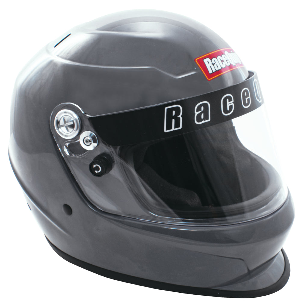 RaceQuip Pro Youth Full-Face Helmet Gloss Steel Youth