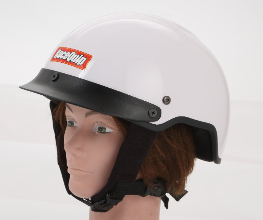 Racequip White Small Shorty Fire Retardant Pit Crew Helmet Accepts Headsets